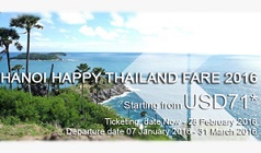 Vé máy bay Thai Airways khuyến mãi 2016 từ Hà Nội